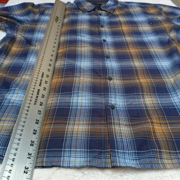 Marmot Mens Button Up Plaid Shirt Size XXL Pocket Multicolor Short Sleeve Casual - Picture 8 of 11